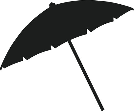 Minimal Beach Umbrella Silhouette Vector &ndash; Simple Summer Shade