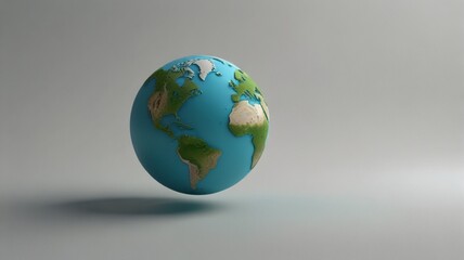 Digital illustration of Earth showing North and South America with swirling clouds, atmospheric view, and white background