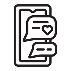 Fototapeta premium chat line icon