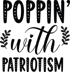 Patriotic 4th of July SVG Typography Design