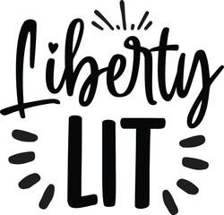 Patriotic 4th of July SVG Typography Design