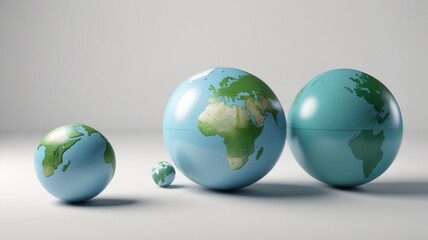 Digital illustration of Earth showing North and South America with swirling clouds, atmospheric view, and white background