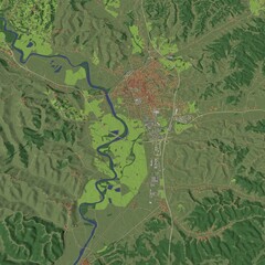 Fototapeta premium 3D illustration of city and urban in Asti Italy