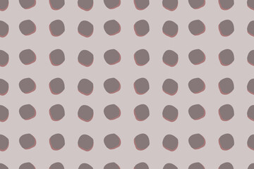 Cute seamless brown polka dot pattern on  light brown background. Abstract spots. For backgrounds, wallpapers, textiles, packaging, and  website.