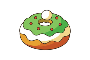 Christmas Kringle Food Vector Illustration on White Background
