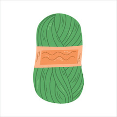 Knitting, ball of wool . Clews skeins of wool. Tools for handicraft, hand-knitting.