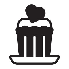 cupcake glyph icon