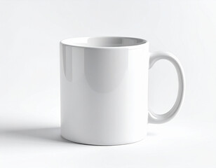 Fototapeta premium White ceramic mug on pure white background