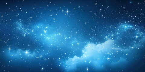 Fototapeta premium Luminous Stars Sky Galaxy Shining, Magic Stars Night, Celestial Sky Stars Design