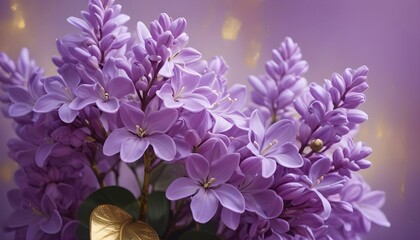 The gorgeous purple lilacs are in full bloom with stunning golden leaves.