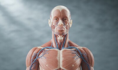 Human upper body anatomy model