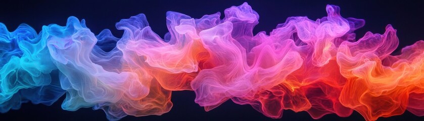 Fototapeta premium bioluminescent bay and marine life with underwater light. Time-lapse blur of marine life glowing under dynamic underwater light