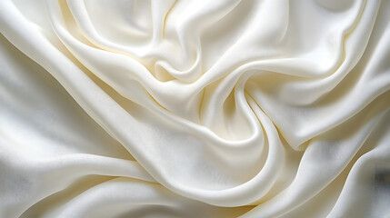 Obraz premium Elegant white silk fabric close-up textiles studio fine art photography minimalist aesthetic appeal