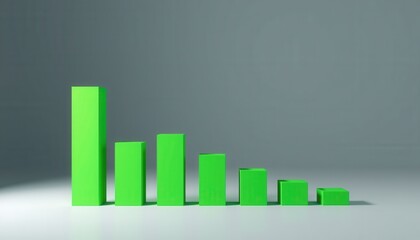 A green bar graph with descending columns displayed on a light gray background.