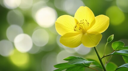 Radiant Yellow Flower Bloom. Capturing Nature's Beauty and Sunny Delight