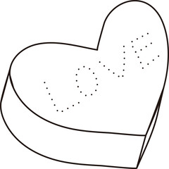 Heart Box with 'LOVE' Lettering Doodle


