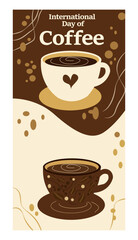 International Day of Coffee Illustration Set-04