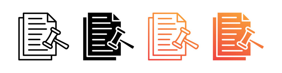 Regulation Multiple Style Icon Set Vector 