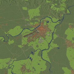 3D illustration of city and urban in Alessandria Italy