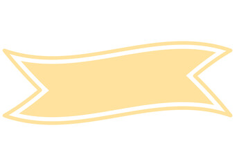 黄色の揺れるリボンの見出しフレーム