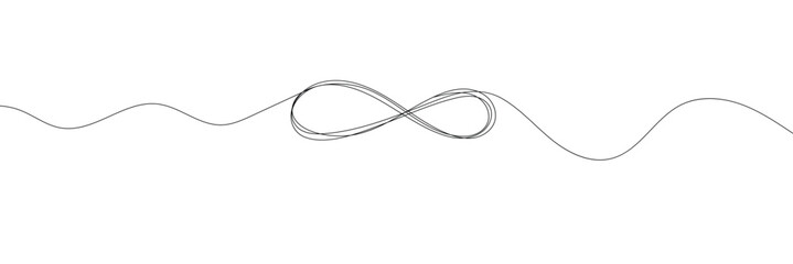 Infinity love icon. Continuous line art drawing Heart and Infinity symbol. Friendship and love concept. Best friend forever. Vector illustration, One continuous line drawing of Infinity&nbsp;symbol. EPS 10