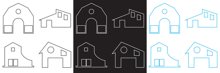 Icons related to barn. Vector pictograms of body organs icon. Vector for websites, mobile interfaces, presentations, banner, visual branding etc. Vector illustration. EPS 10