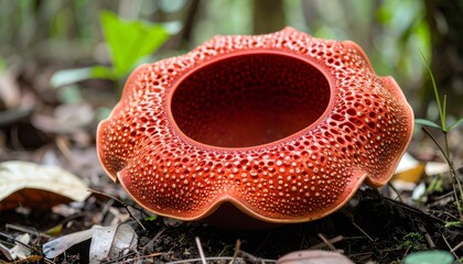 Close-up of the biggest Rafflesia arnoldi in its natural location