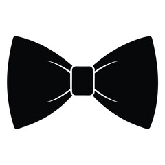 Simple black bow tie icon illustration