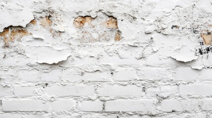 Obraz premium Textured white brick wall background for design projects and art clean minimalist aesthetic neutral vibe