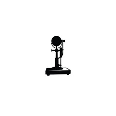 Flat silhouette of a keratometer with a rounded top on white background