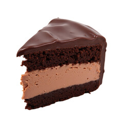 Delicious chocolate cake with creamy filling and glossy chocolate topping, ideal for dessert lovers..