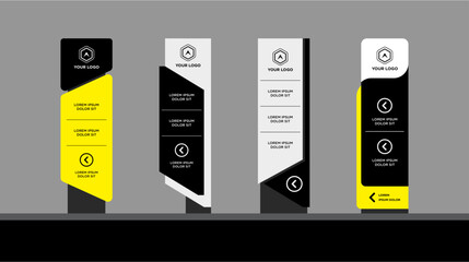 Exterior and interior signage template set corporate identity