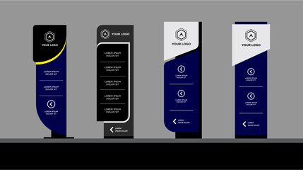 Exterior and interior signage template set corporate identity