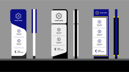 Exterior and interior signage template set corporate identity