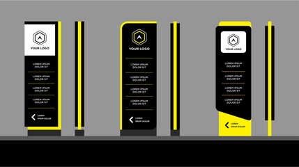 Exterior and interior signage template set corporate identity