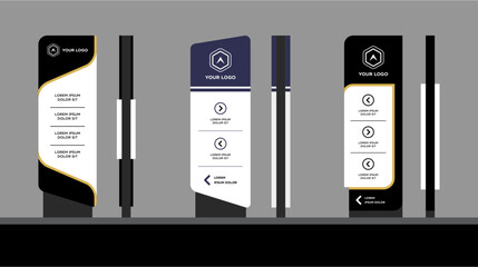 Exterior and interior signage template set corporate identity