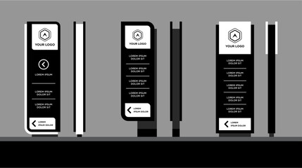 Exterior and interior signage template set corporate identity