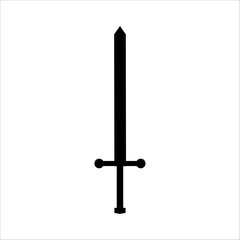Long sword. Pictogram. Iconic illustration.