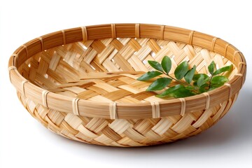Handcrafted Woven Basket with Greenery Accent
