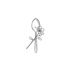 spoon and flower logo