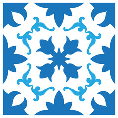 Ceramic Style Kitchen Wall Stencil - Georgian Decorative Tile