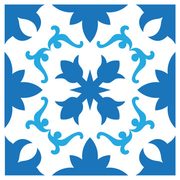 Ceramic Style Kitchen Wall Stencil - Georgian Decorative Tile