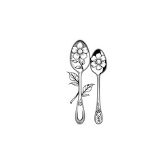 spoon and flower logo