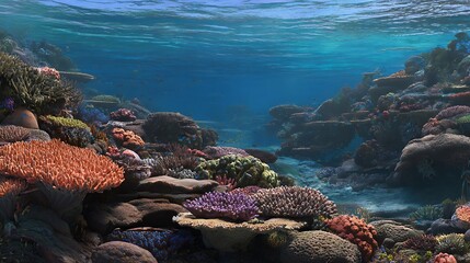 Obraz premium Vibrant coral reef ecosystem underwater world