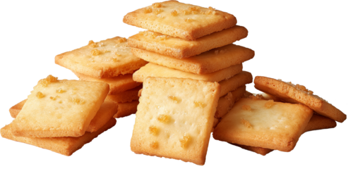 crackers isolated on white background