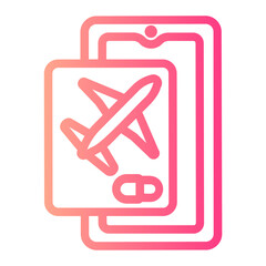 airplane mode gradient icon