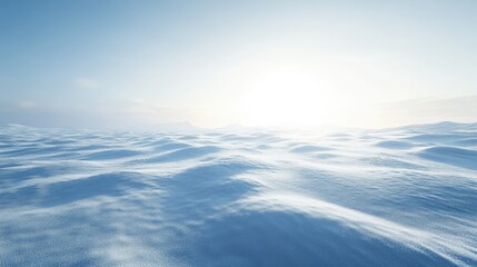 Obraz premium Expansive frozen ocean view coastal landscape digital art serene environment wide-angle perspective