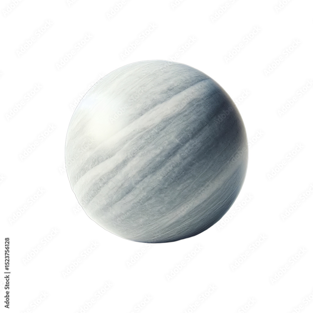 Poster abstract celestial sphere with layered texture and soft, muted color palette floats in darkness.