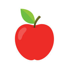 red apple vector illustration