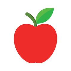 red color apple vector